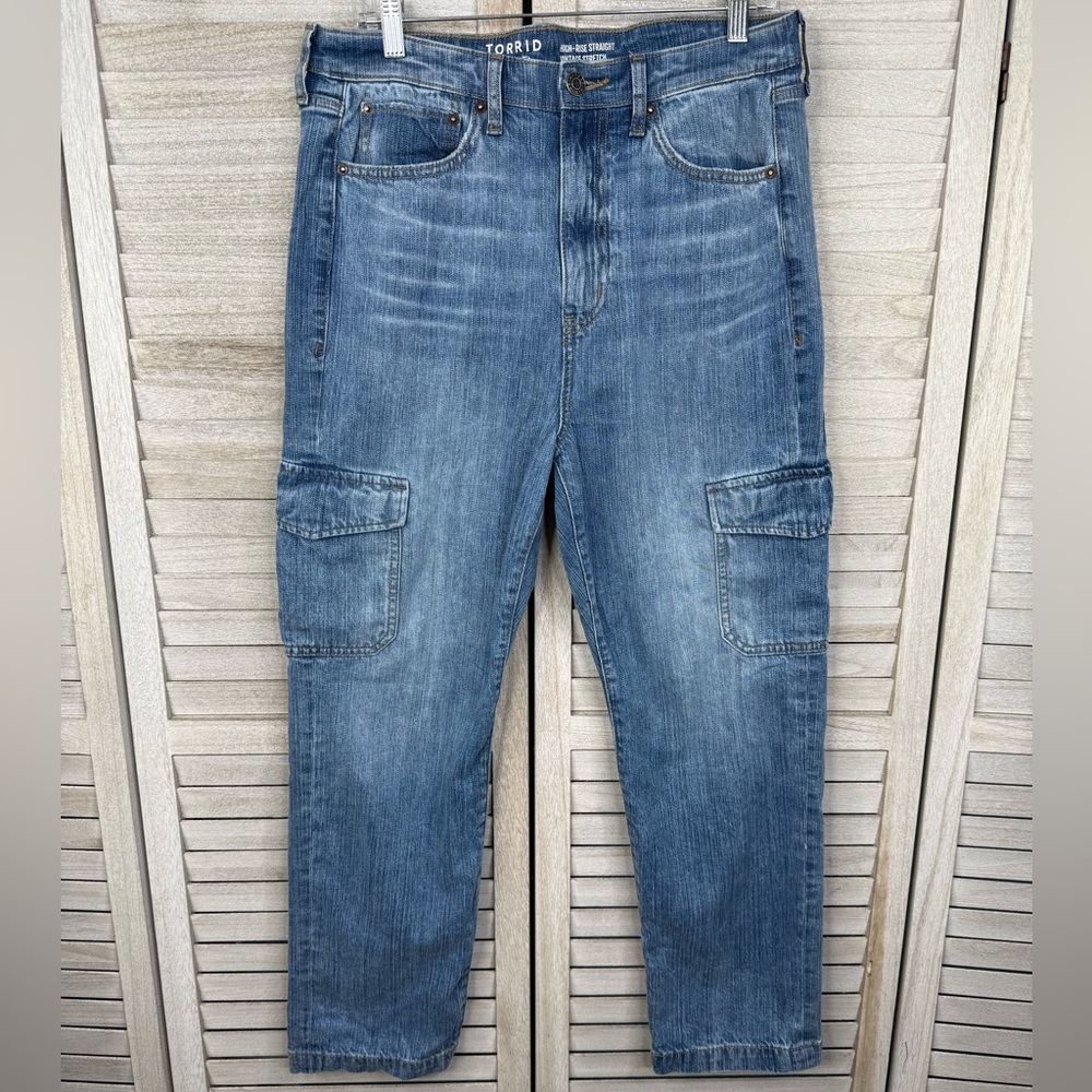 TORRID High Rise Straight Cargo Jean "Tarnation"-10S